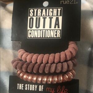 rue21 Rose Gold & Mauve Spiral Hair Coil Trio